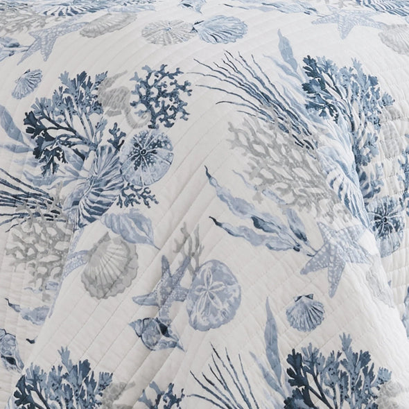 Coral Landing King/Cal King Quilt Set