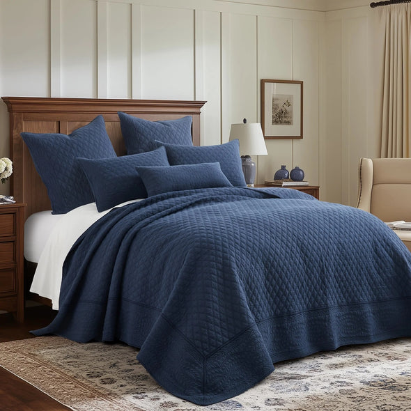 Ballou King/Cal King Bedspread Set in Navy