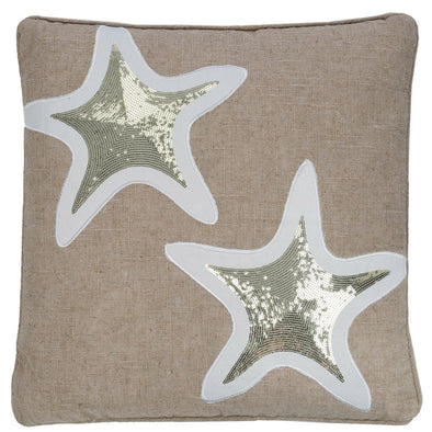 Maui Appliqued Starfish Decorative Pillow