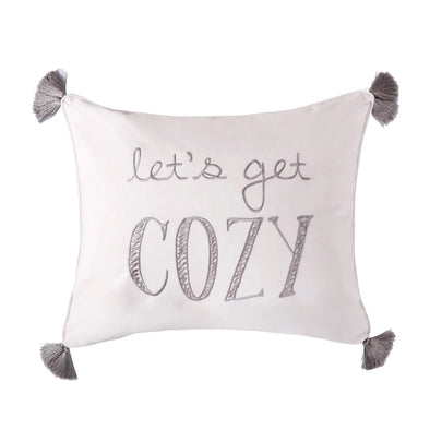 Let's Get Cozy Tassel Pillow