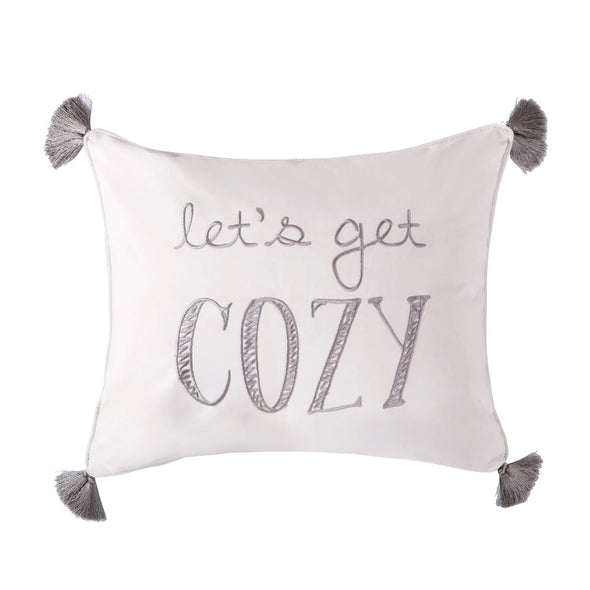 Let's Get Cozy Tassel Pillow