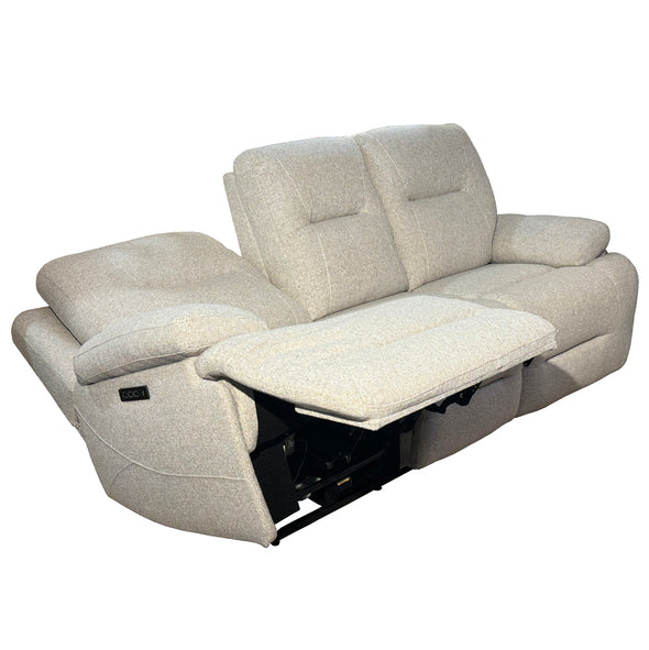 Beige Power Reclining Sofa