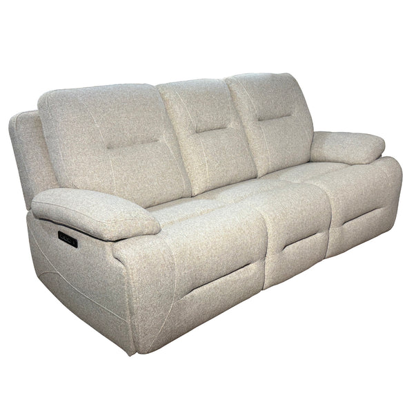 Beige Power Reclining Sofa
