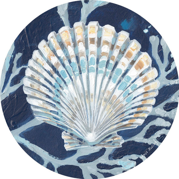 Scallop Shell Top Tide Accent Table