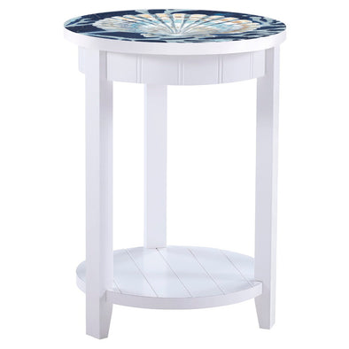 Scallop Shell Top Tide Accent Table
