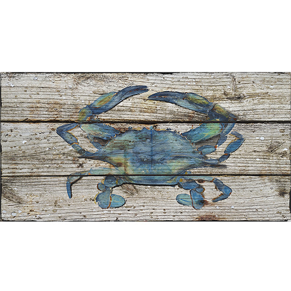 Vintage Blue Crab Counter Height 24"  Barstool