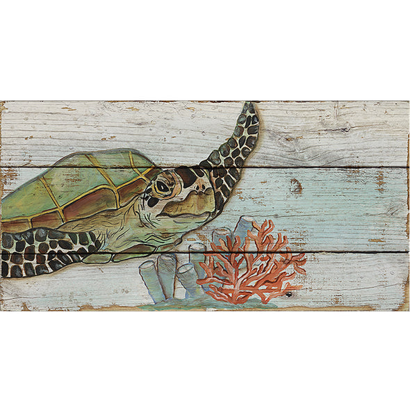 Coral Sea Turtle Counter Height 24"  Barstool