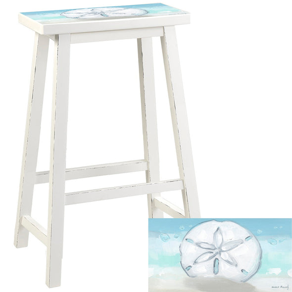 24" Sand Dollar Top Barstool
