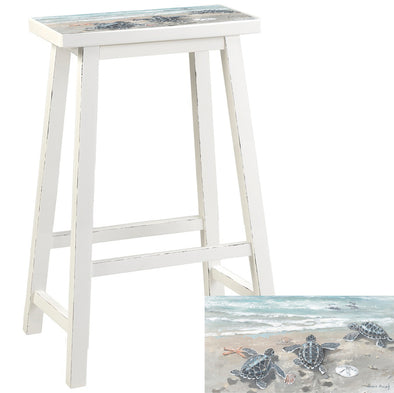 24" Baby Turtles On Shore Barstool