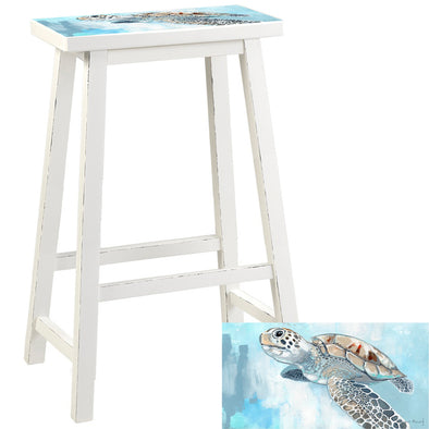 24" Turtle Swimming 2 Barstool
