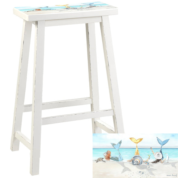 24" Mermaid Bottoms Up Barstool