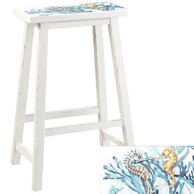 24" Seahorses & Coral 2 Barstool