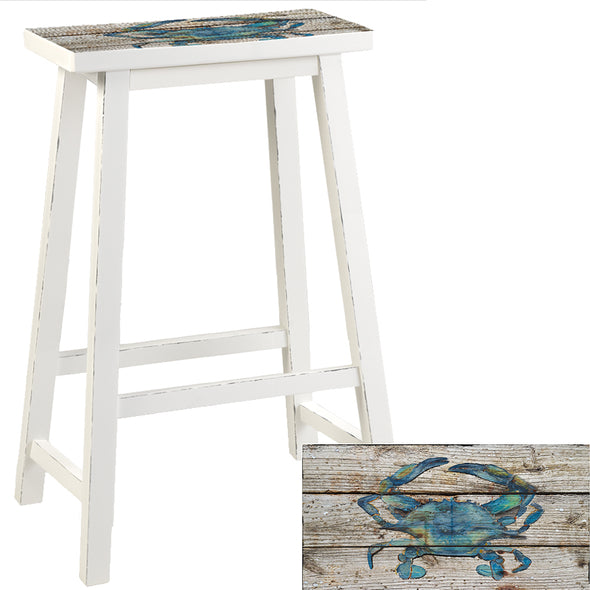 Blue Crab Bar Height 29"  Barstool