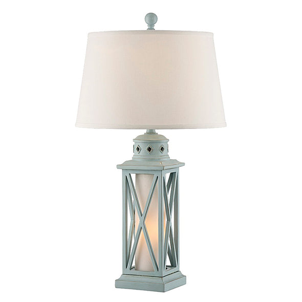 Glacier Blue Lantern Table Lamp