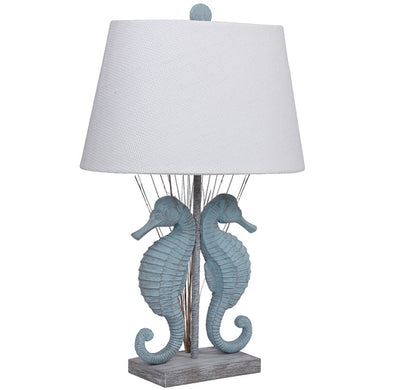 Blue Seahorse Pair Table Lamp