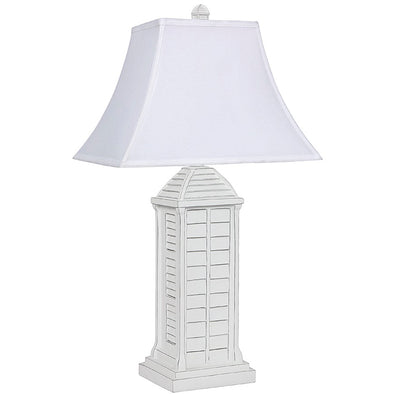 White Shutter Table Lamp