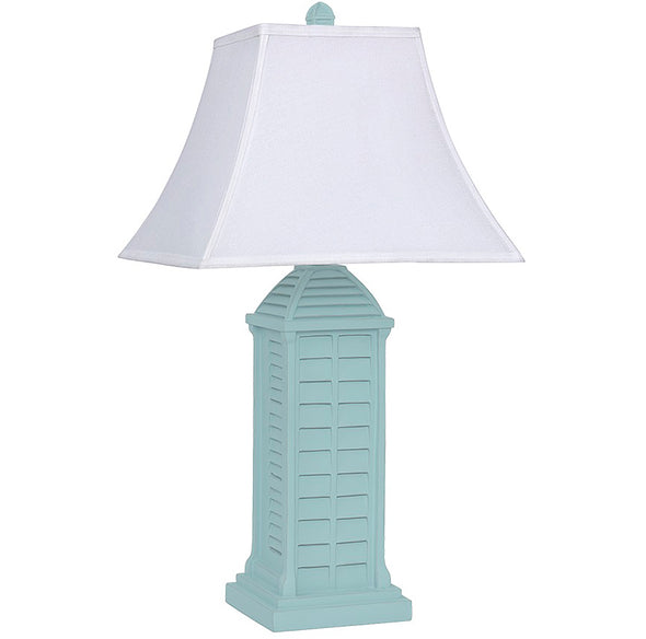 Glacier Blue Shutter Table Lamp