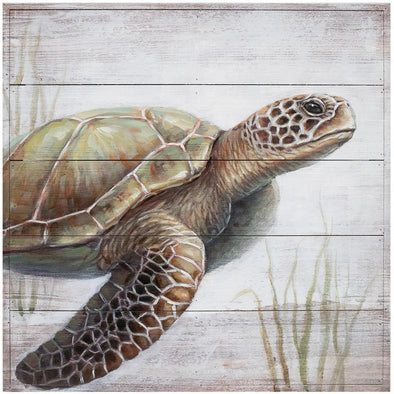 Sea Turtle Right Wood Art