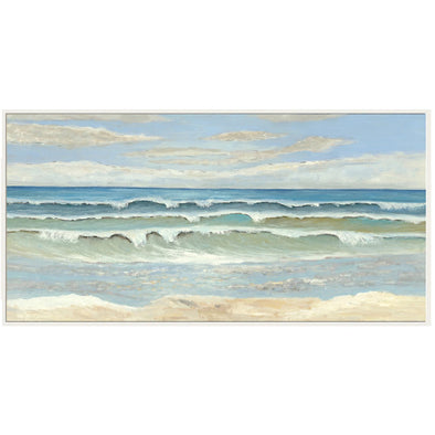 Breaking Waves Framed Canvas Art