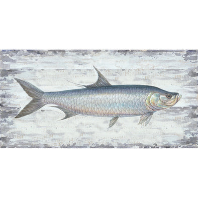 Tarpon Distressed Wood Art