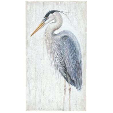 Majestic Heron Right Facing Wood Art