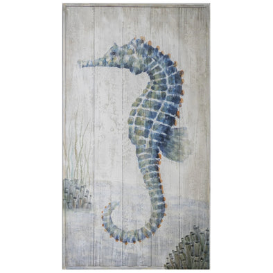 Rustic Seahorse Wood Art