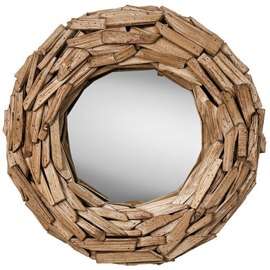 Driftwood Round Lodge Mirror