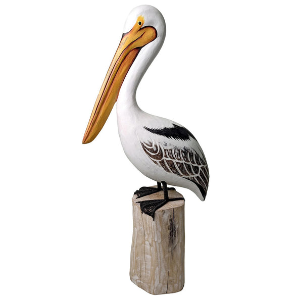 Pelican Pile-On Painted Wood Sculpture