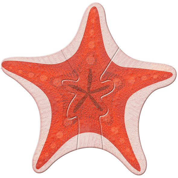 Starfish Coral 3 Piece Wood Sign