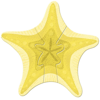 Starfish Yellow 3 Piece Wood Sign