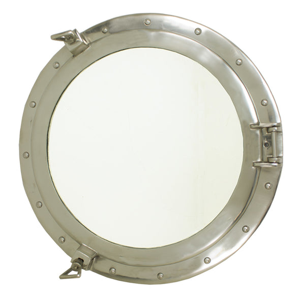 Silver Aluminum Porthole Mirror