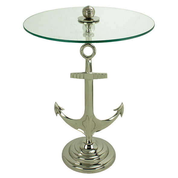 Anchor Metal & Glass Side Table