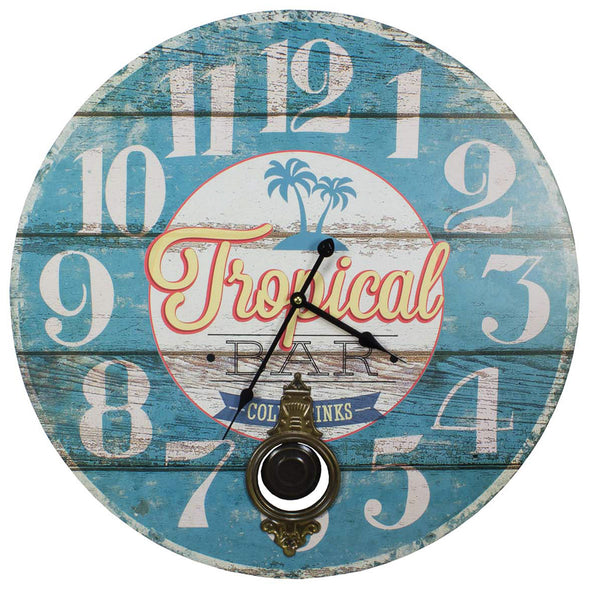 Tropical Bar Wall Clock