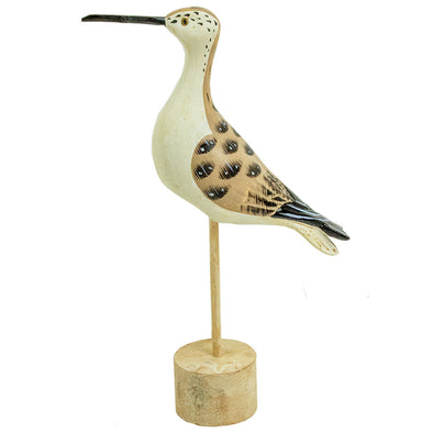 Spotted Shorebird Statue On Stand