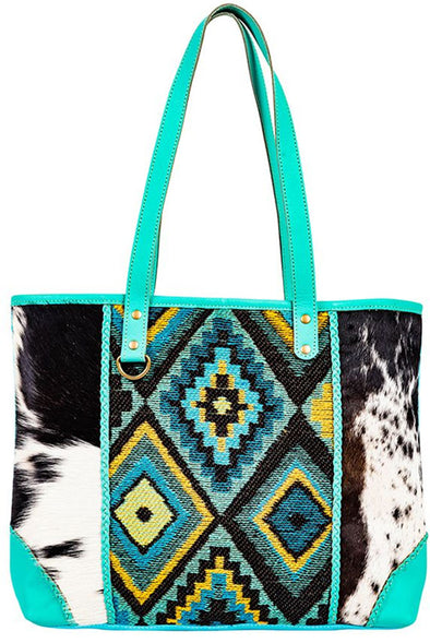 Tribal Turquoise Tote Bag