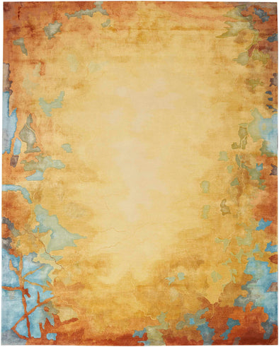 7.9 x 9.9 Gold Prismaic Indoor Rug