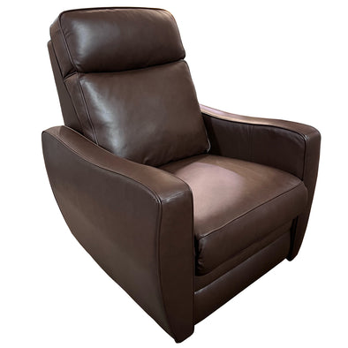 Mocha Leather Match Power Lift Recliner with Power Headrest and Lumbar