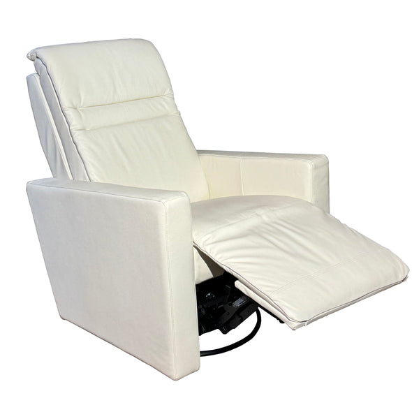 Frost White Power Swivel Glider Recliner