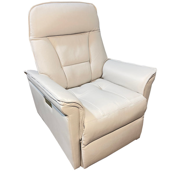 Classic Leather Power Swivel Glider Recliner with Power Headrest