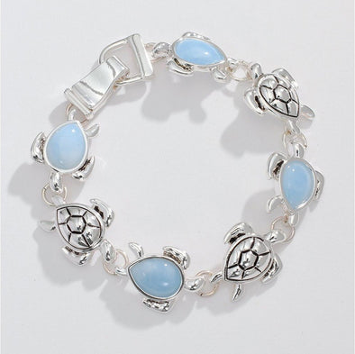 Charming Cool Blue Turtle Bracelet