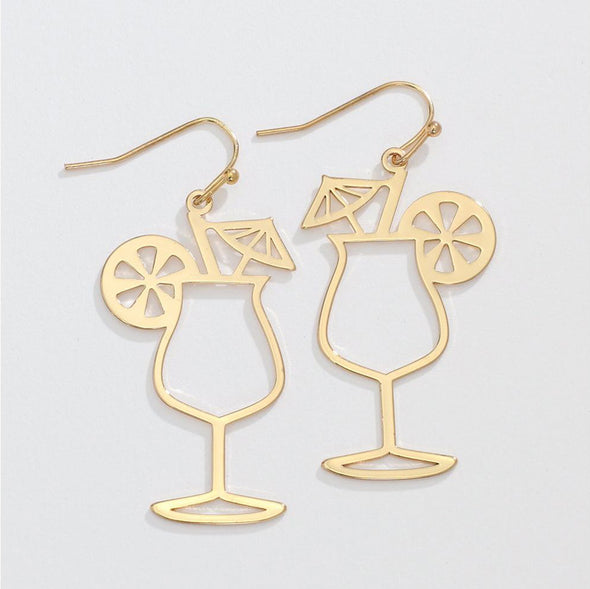 Tropical Drink Cutout Earrings