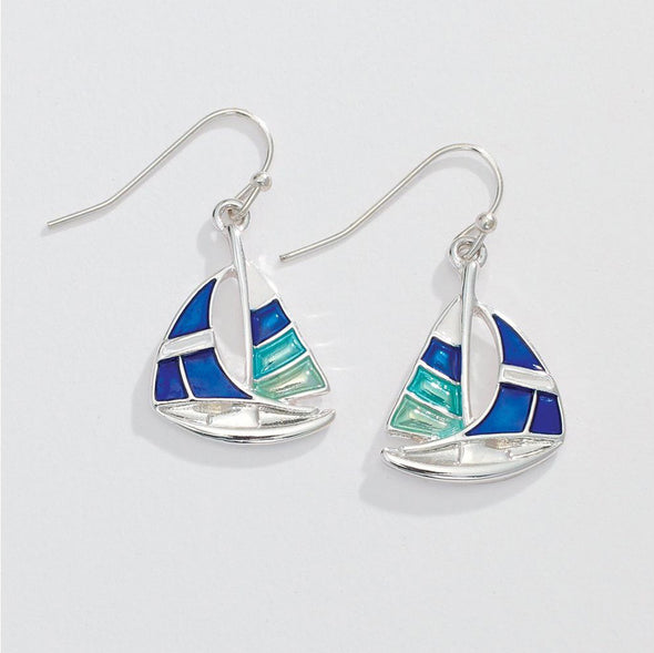 Sailboat Blue Earrings