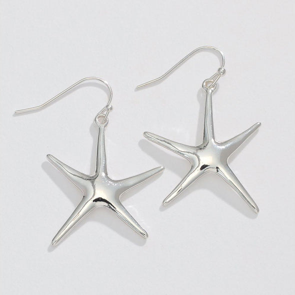 Silver Starfish Earrings