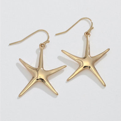 Gold Starfish Earrings