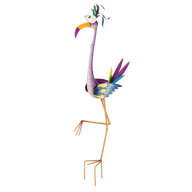 Goofy Crane Bird Metal Stake