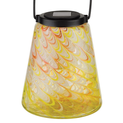 Murano Amber Glass Solar Lantern