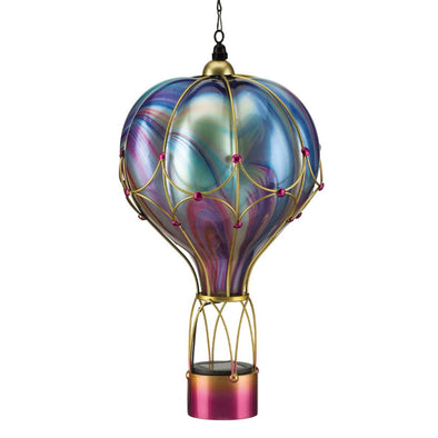 Hot Air Balloon Purple Solar Lantern