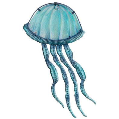 Jellyfish Sea Blue Metal Art