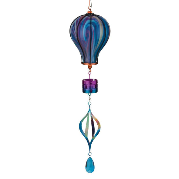 Hot Air Balloon Spinner Purple Solar Lantern