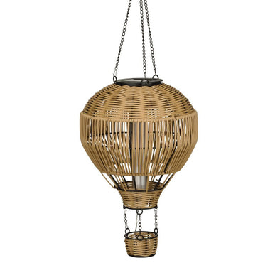 Wicker Hot Air Balloon Solar Lantern